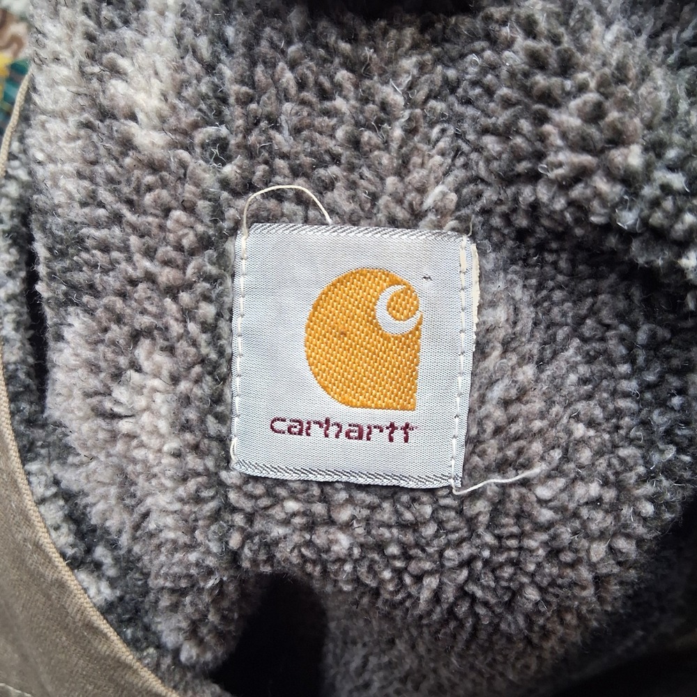 Vintage Carhartt Canvas Vest Southwest Aztec Lined Size Large‎ Faded Brown - Picture 5 of 9